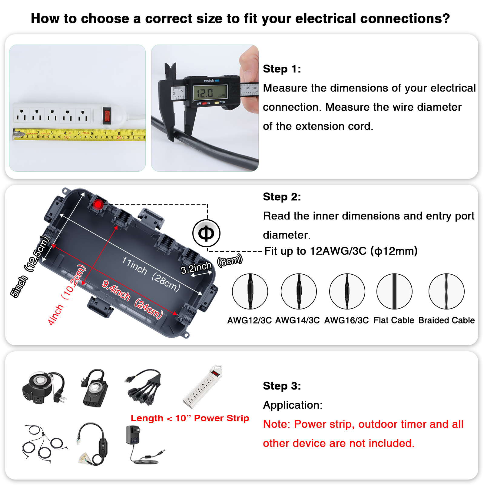 กล่องครอบสายไฟต่อพ่วงกันน้ำสำห - Outdoor Use Power Strip บทวิจารณ์และราคา